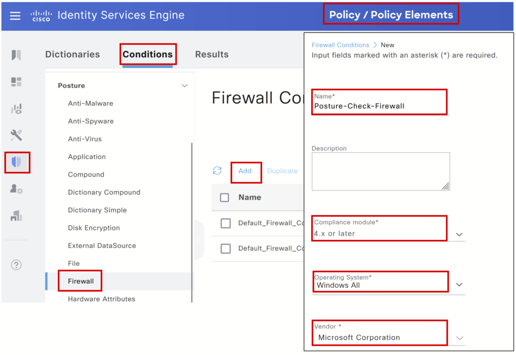 Cisco ise posture configuration condition