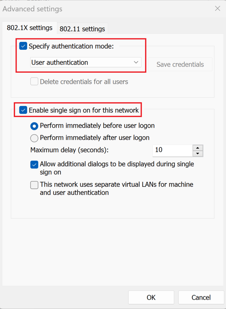 windows dot 1x authenticate user authentication wireless