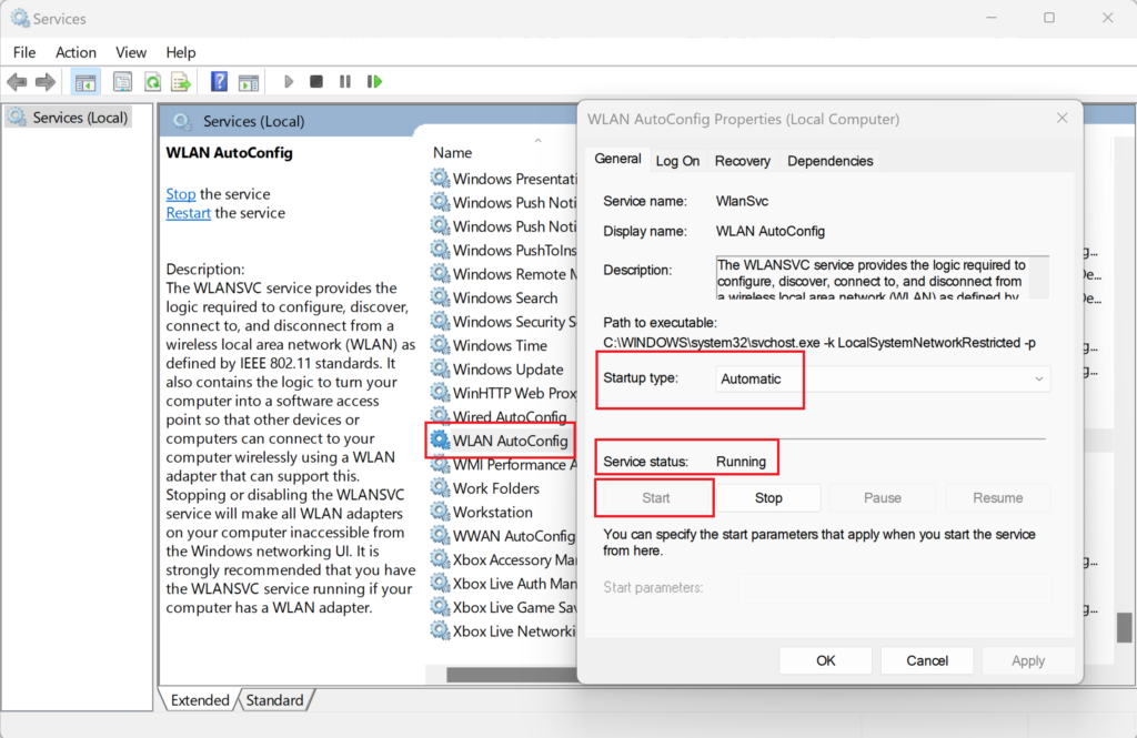 wireless wlan autoconfig