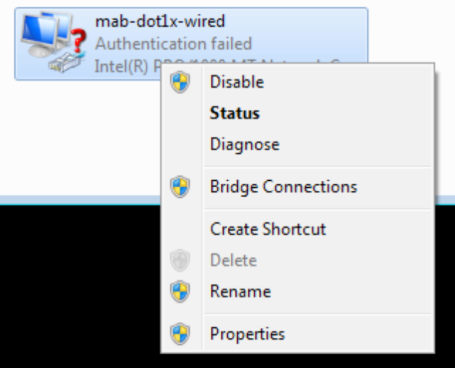 Wired NIC properties