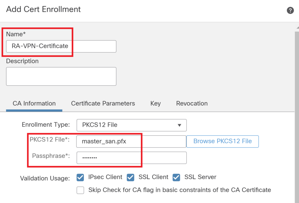 certificate enrollement