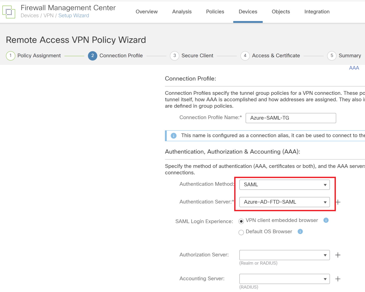 Cisco FTD AnyConnect Azure SAML Authentication Easy Way