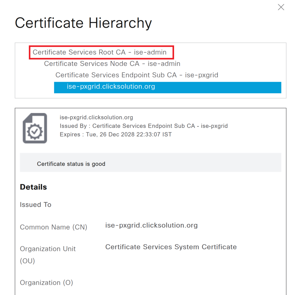 certificate view