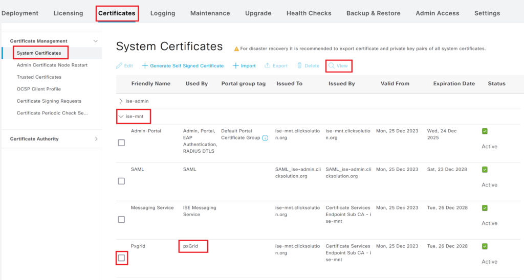 mnt node pxgrid certificate