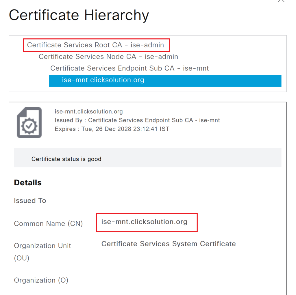 certificate view - mnt