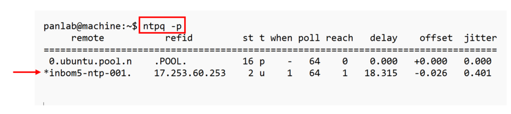 understand ntpq command output